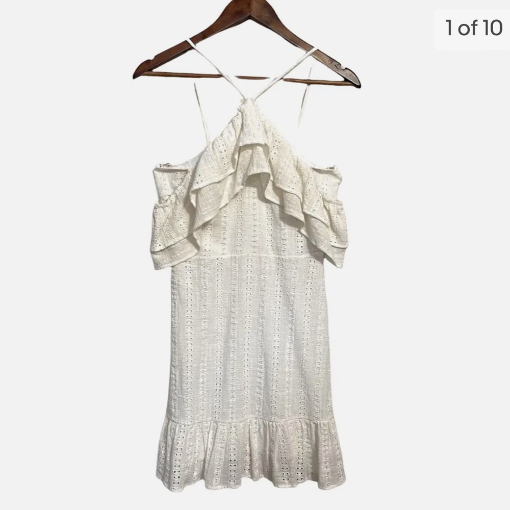 Lost & Wonder off shoulder white eyelet dress size L